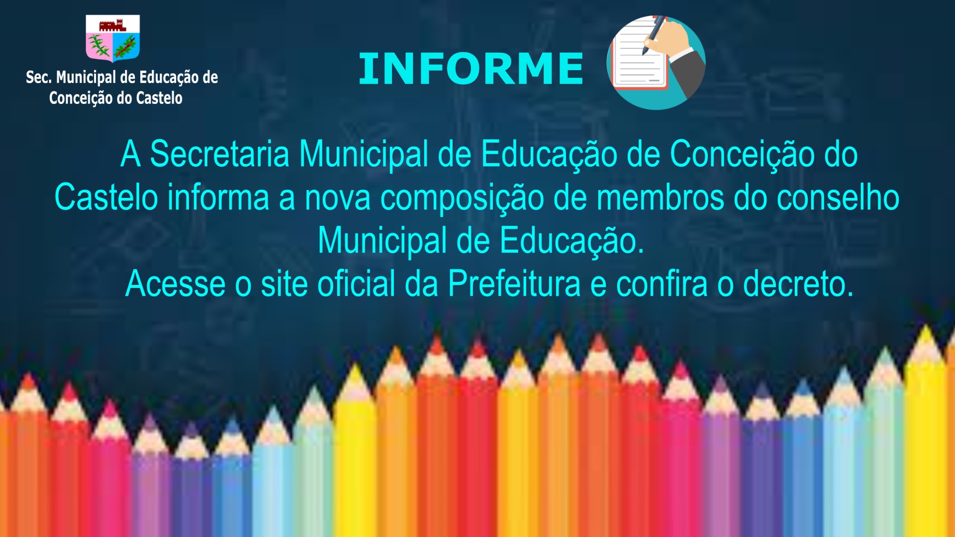 COMPOSIÇÃO DOS NOVOS MEMBROS DO CONSELHO MUNICIPAL DE EDUCAÇÃO
