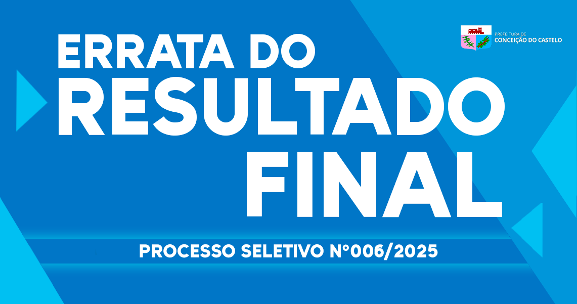 ERRATA DO RESULTADO FINAL PSS 006/2025