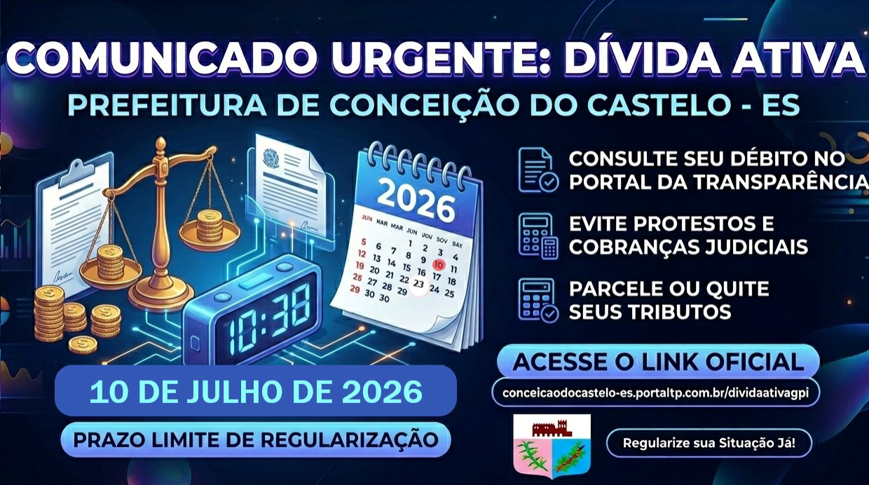 COMUNICADO URGENTE: DÍVIDA ATIVA