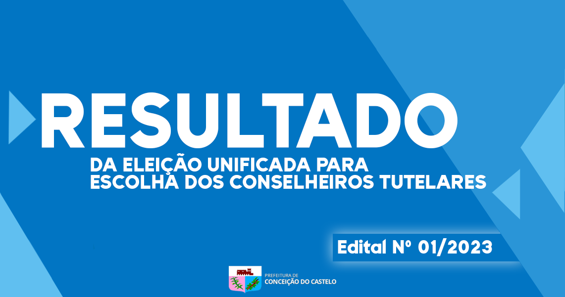 RESULTADO DA ELEIÇÃO UNIFICADA PARA ESCOLHA DOS CONSELHEIROS TUTELARES DE CONCEIÇÃO DO CASTELO-ES