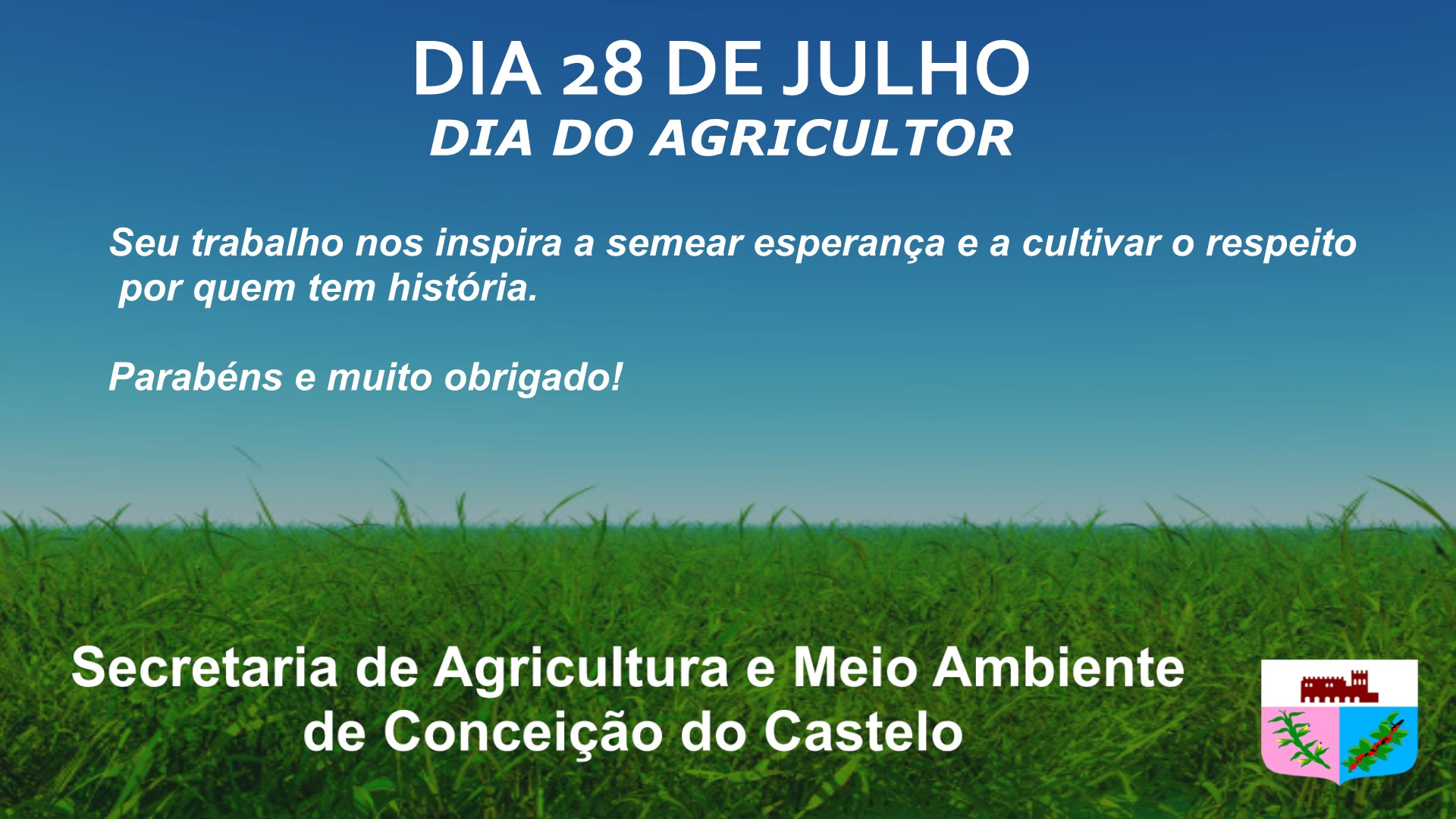 PARABÉNS AGRICULTOR!