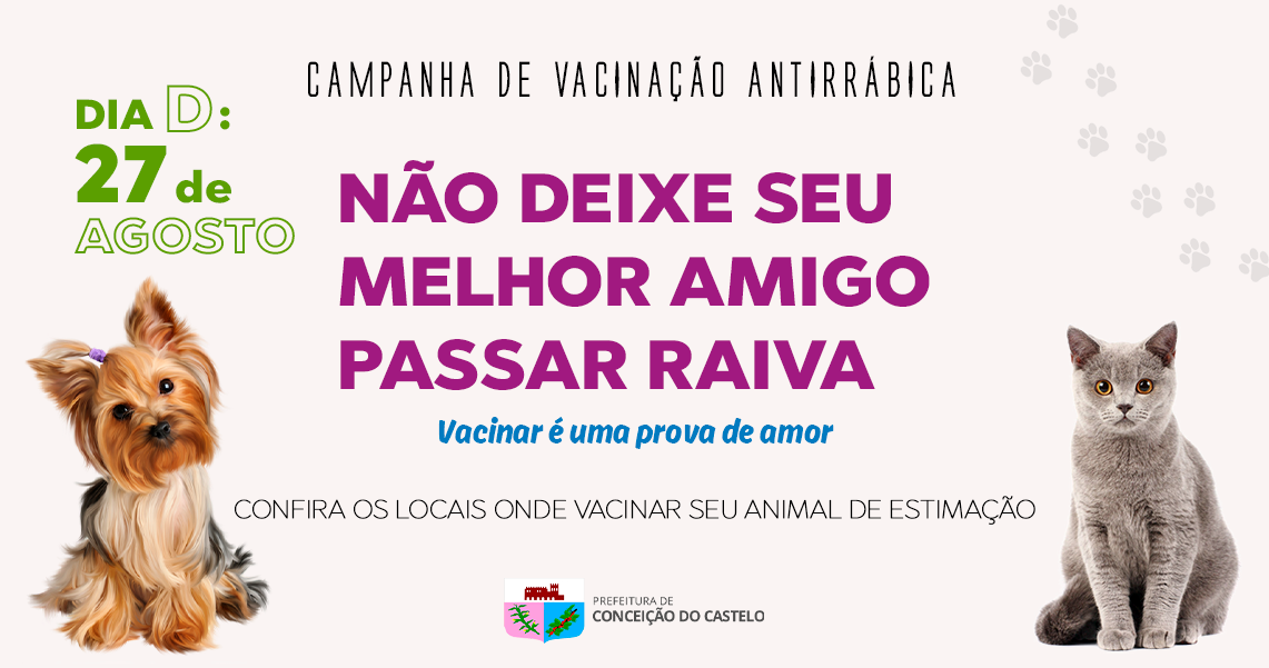 CAMPANHA DE VACINAÇÃO ANTIRRÁBICA