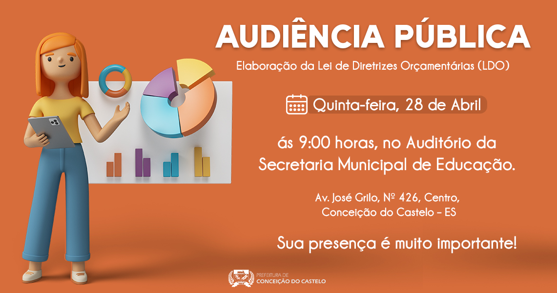 AUDIÊNCIA PÚBLICA PARA ELABORAÇÃO DA LEI DE DIRETRIZES ORÇAMENTÁRIAS (LDO)