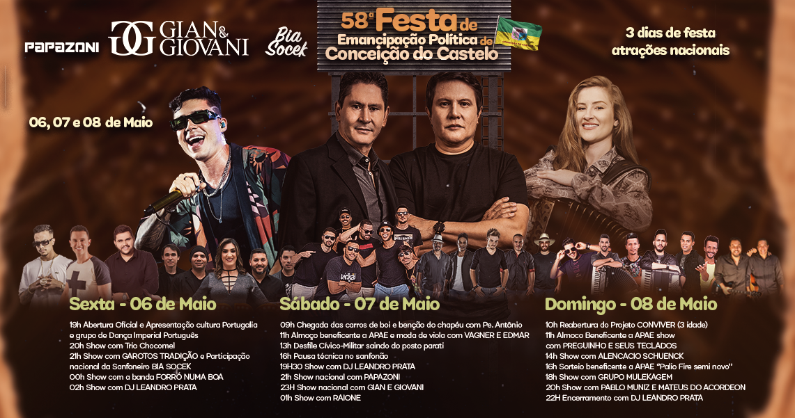 58ª FESTA DE EMANCIPAÇÃO POLÍTICA DE CONCEIÇÃO DO CASTELO