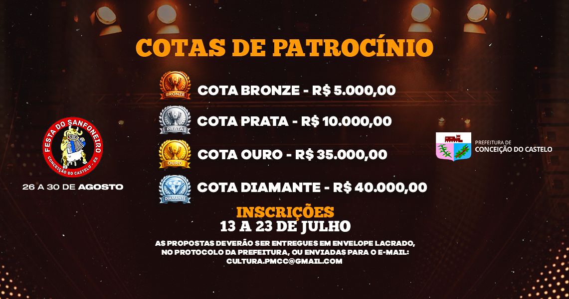 EDITAL DE CAPTAÇÃO DE PATROCÍNIO PARA FESTA DO SANFONEIRO