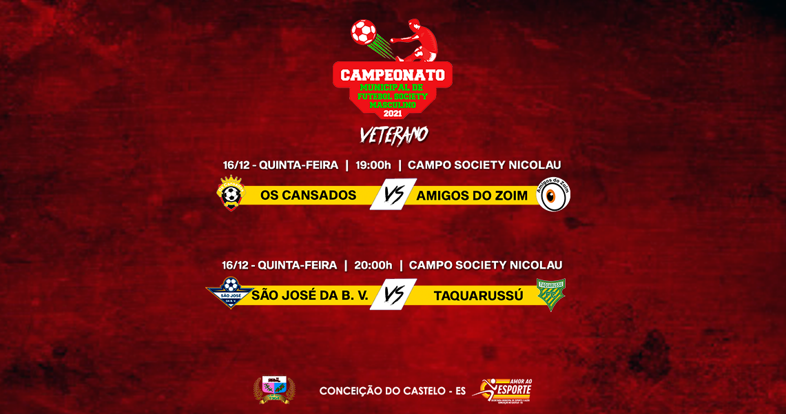 6ª RODADA DO FUTEBOL SOCIETY MASCULINO VETERANO