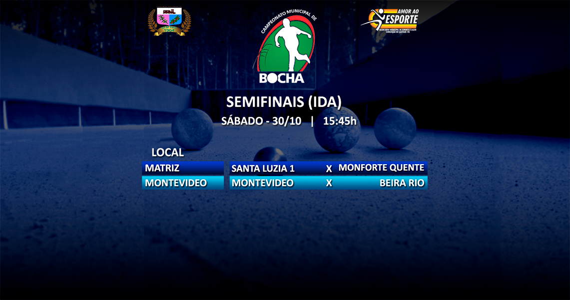 SEMIFINAIS DA BOCHA (IDA) 30 DE OUTUBRO 2021