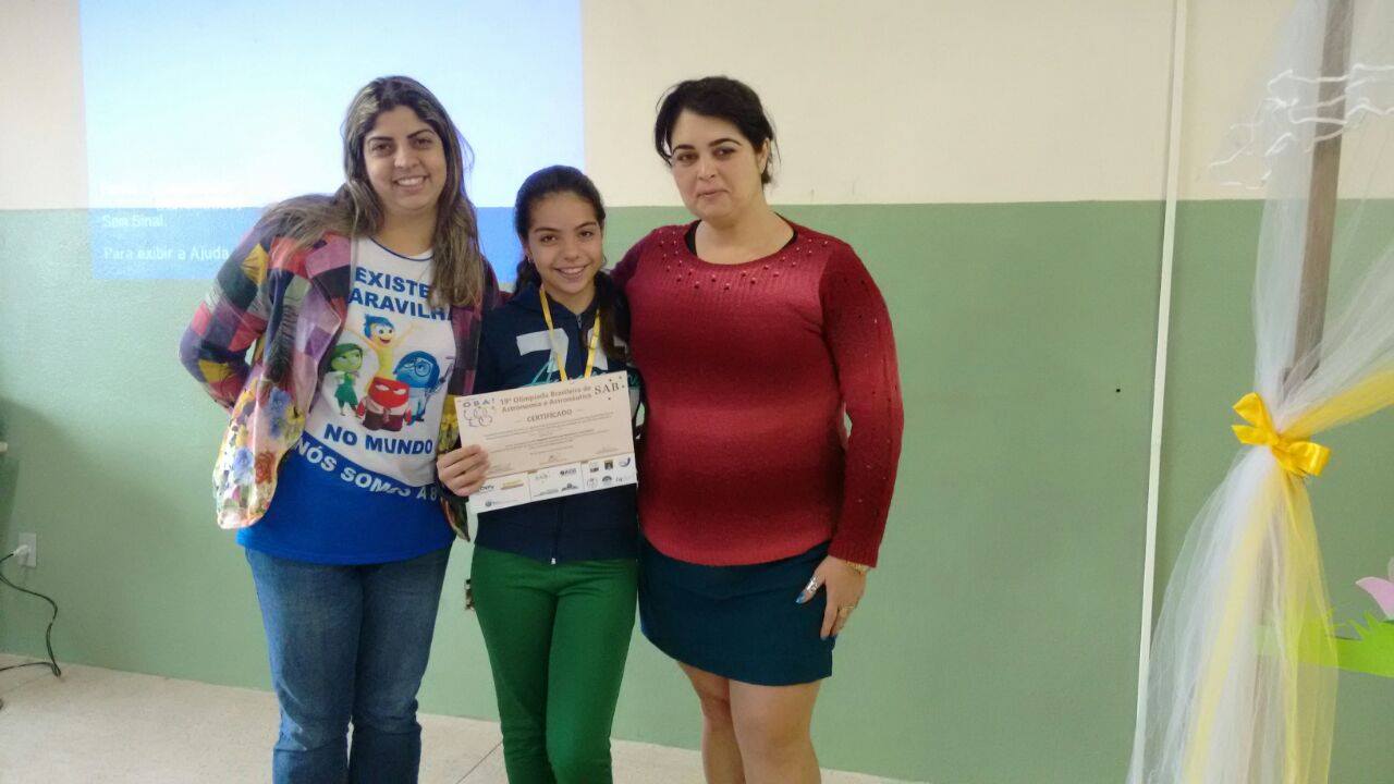 Alunos conceiçoenses ganham medalhas na 19ª Olimpíada Brasileira de Astronomia e Astronáutica 2016