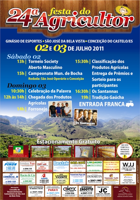 24ª FESTA DO AGRICULTOR NA COMUNIDADE DE SÃO JOSÉ DA BELA VISTA