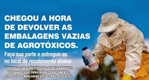 Cuidando do Meio Ambiente! Chegou a hora de devolver as embalagens vazias de agrotóxicos