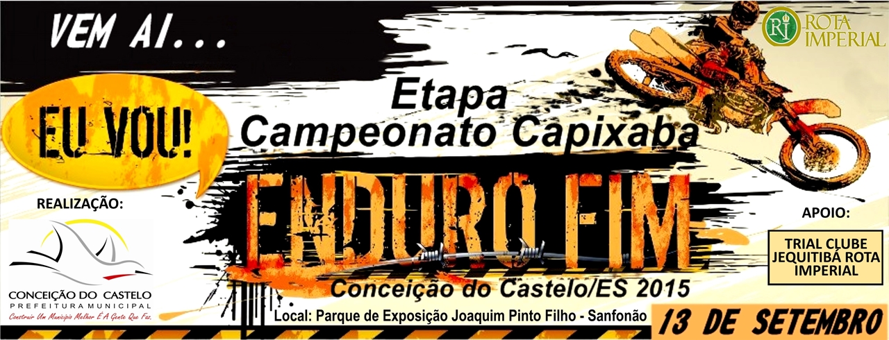 Vem ai! A etapa do Campeonato Capixaba de enduro fim em Conceição do Castelo
