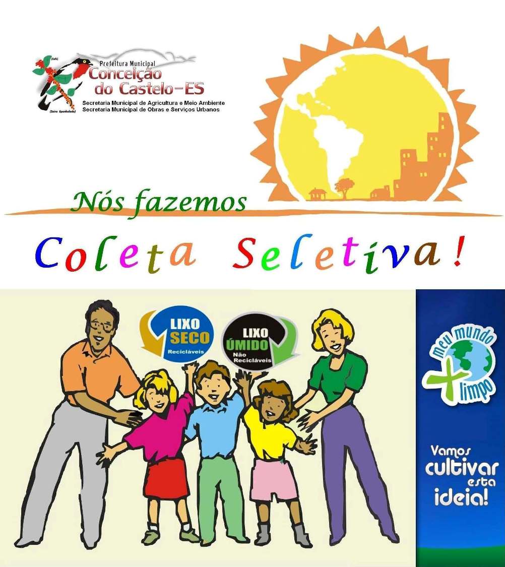Secretaria Municipal de Agricultura e Meio Ambiente realiza programa de coleta seletiva de lixo em setembro