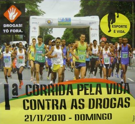 Atletas de Conceição do Castelo participaram da 1ª Corrida pela vida contra as drogas em Brejetuba