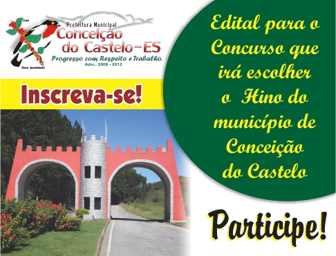 Novo edital para Concurso do Hino Municipal 