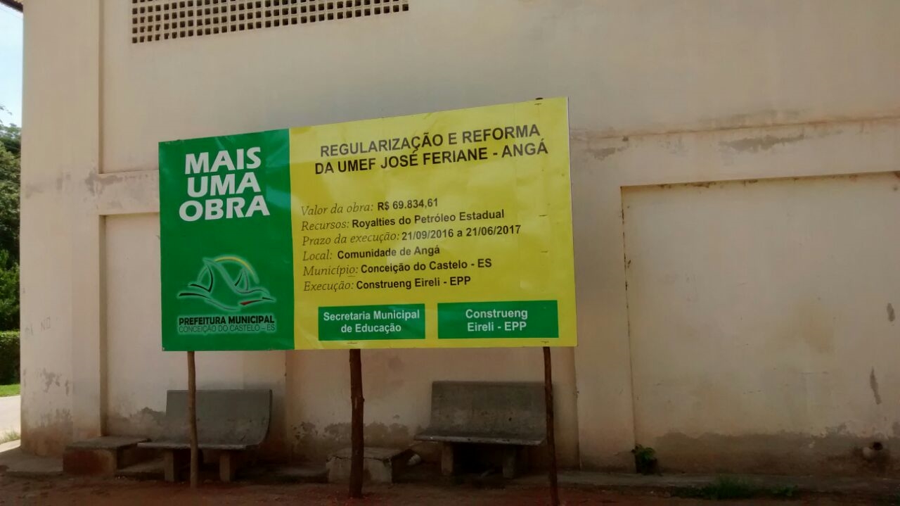 Obras de Regularização e Reforma das Escolas Municipais