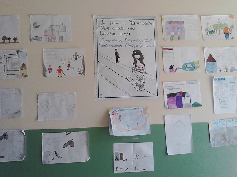 Alunos da UMEF Mata Fria apresenta o projeto “Tráfico Humano”