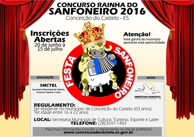 Inscrições abertas para o concurso da rainha do sanfoneiro 2016 a partir do dia 20