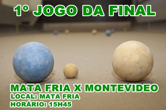 Primeiro jogo da final do Campeonato Municipal de Bocha – 2016 acontece neste sábado, 22