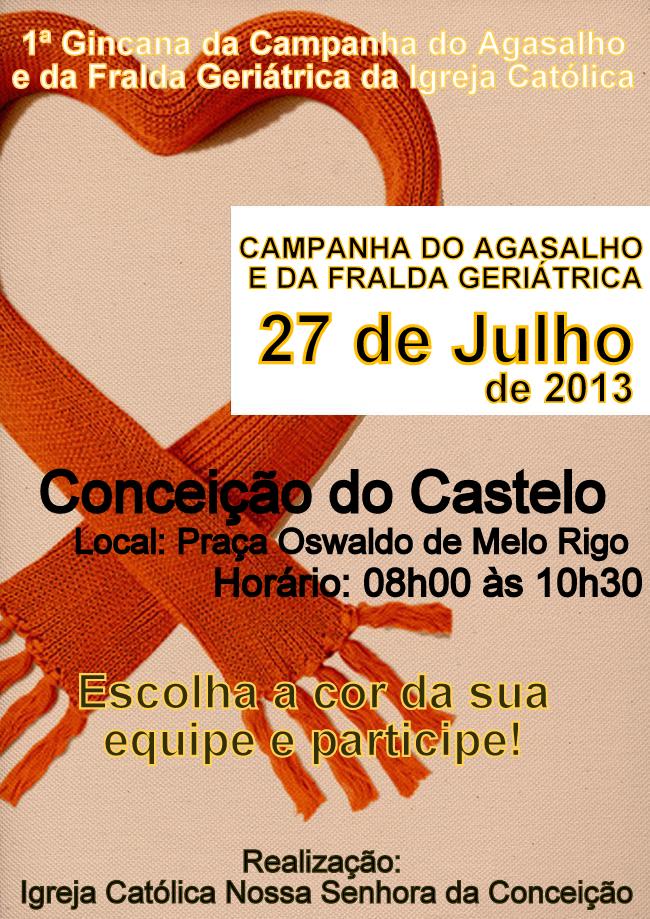 1ª Gincana da campanha do agasalho e da fralda geriátrica da Igreja Católica Nossa Senhora da Conceição