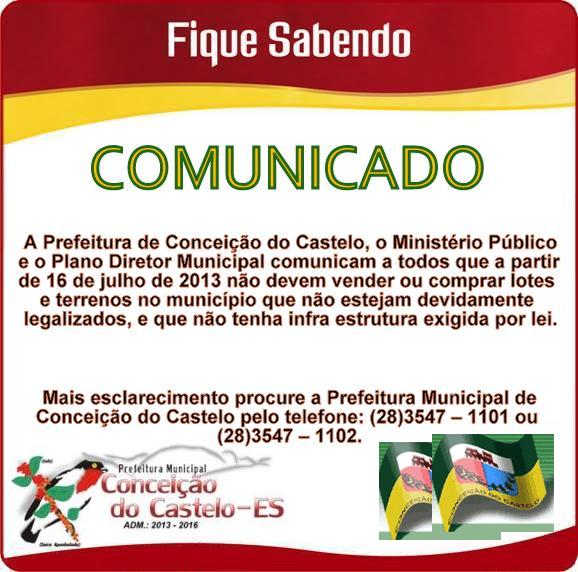 Fique de olho! Comunicado