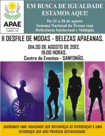 II Desfile de modas belezas apaeanas no dia 30 de agosto