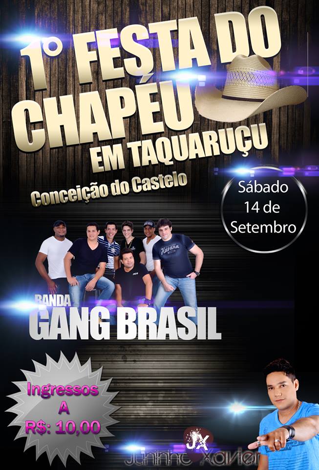 1ª Festa do Chapéu na comunidade de Taquaruçu no dia 14 de setembro