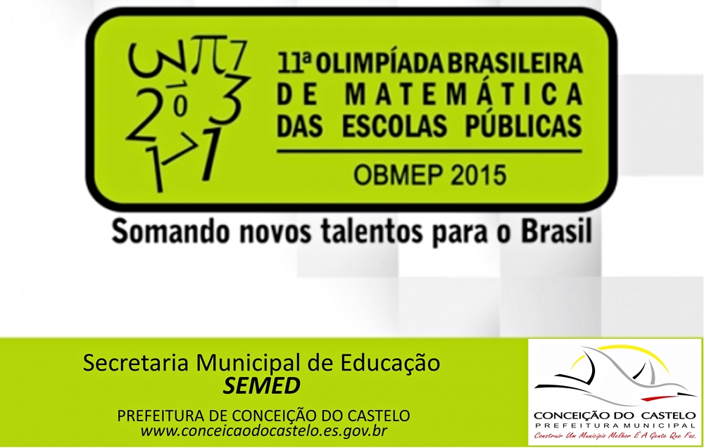 Escolas municipais realiza no dia 02 de junho a prova da 1ª fase da OBMEP