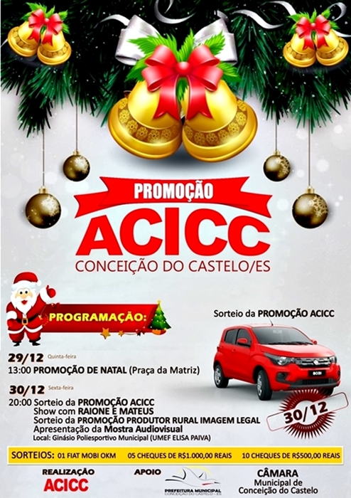 Programação da PROMOÇÃO ACICC 2016